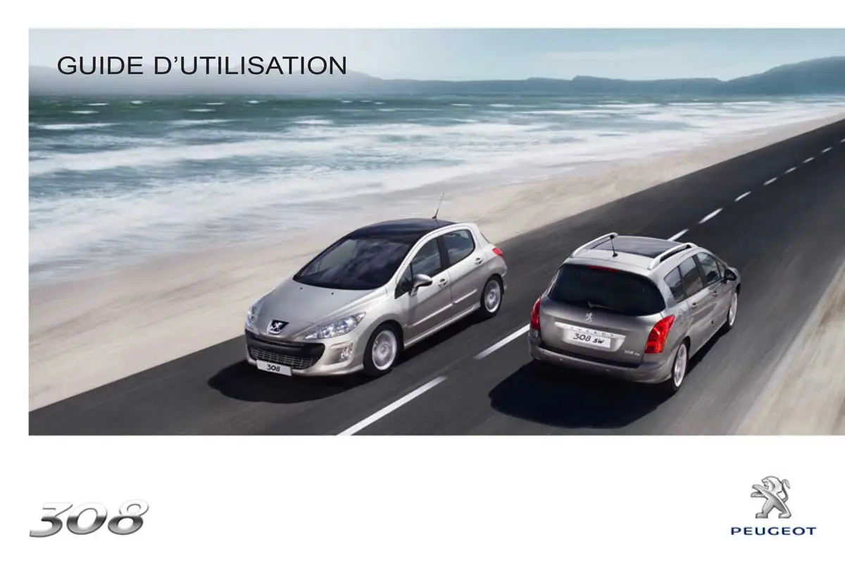 Couverture du manuel d'utilisation de la Peugeot 308 de première génération (2007-2011)
