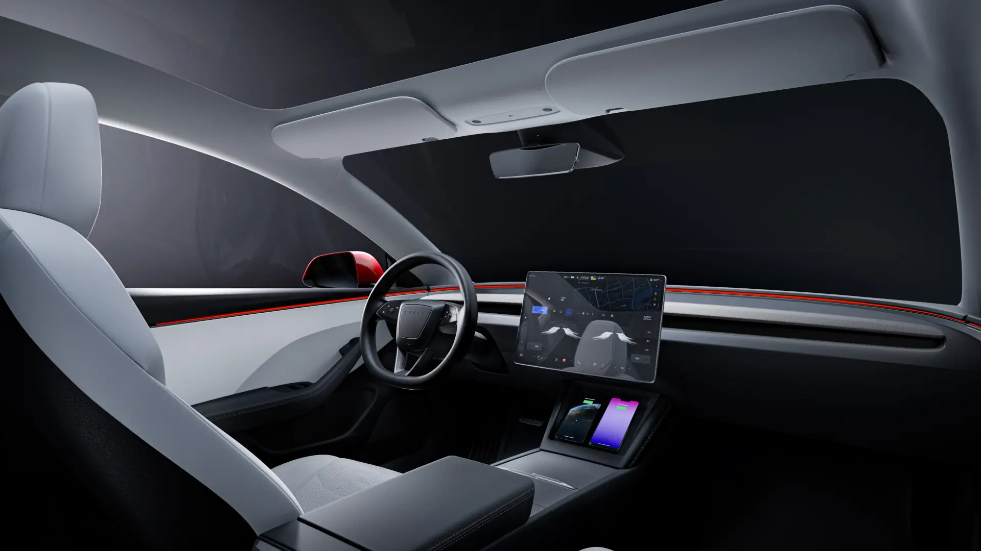 Habitacle de la Tesla Model 3 de troisième génération (2023-)
