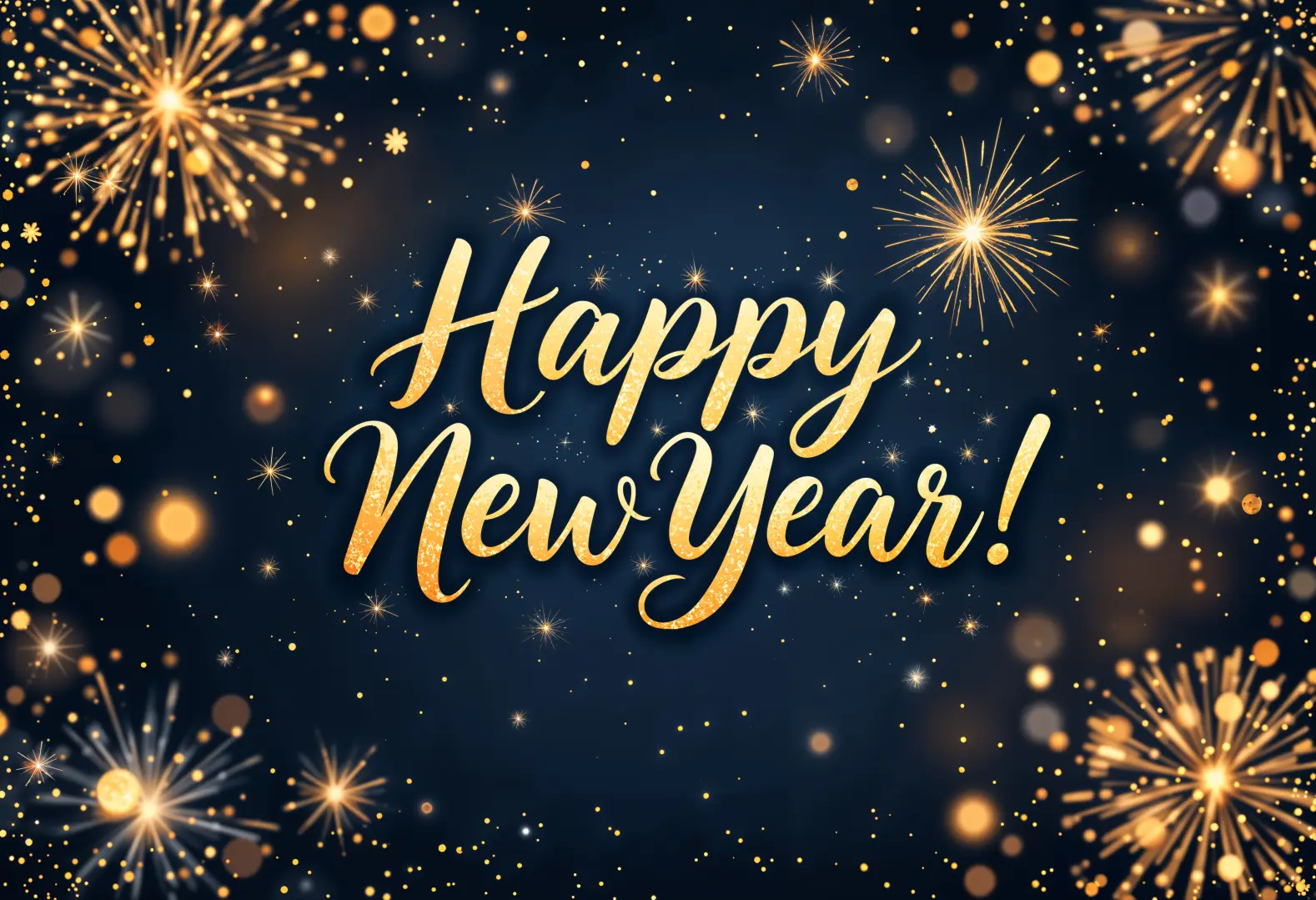 Bannière pour souhaiter une bonne année 2026 en anglais « Happy New Year »