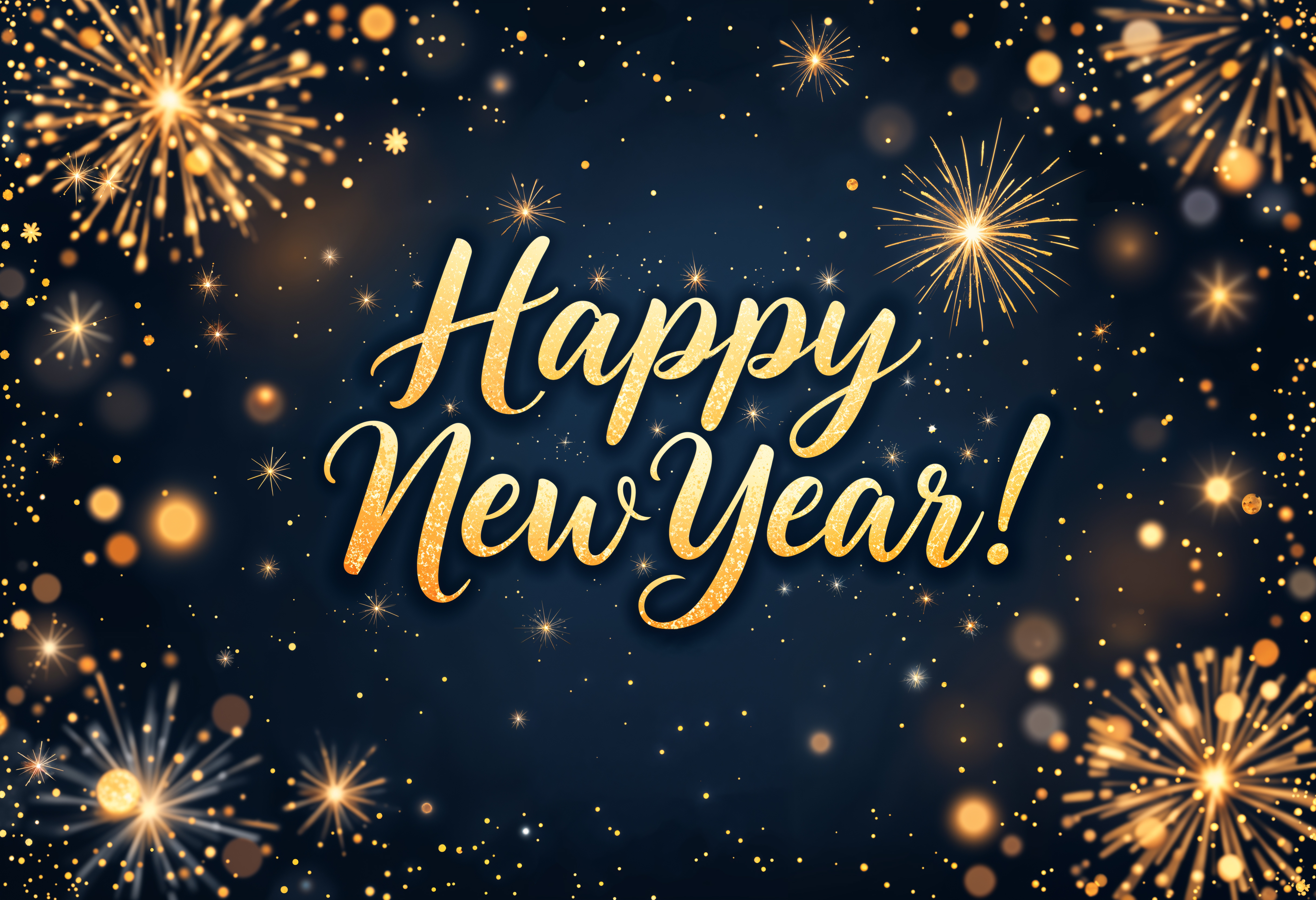 Bannière pour souhaiter une bonne année 2026 en anglais « Happy New Year »