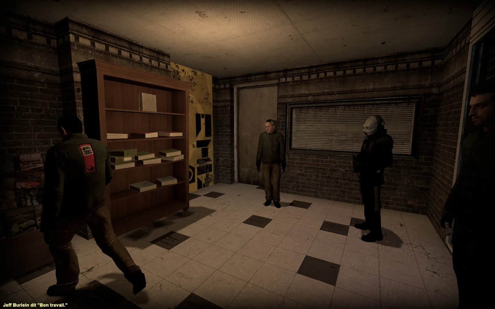 Capture d'écran d'une scène RP sur le mode de jeu « Clockwork » (2013)