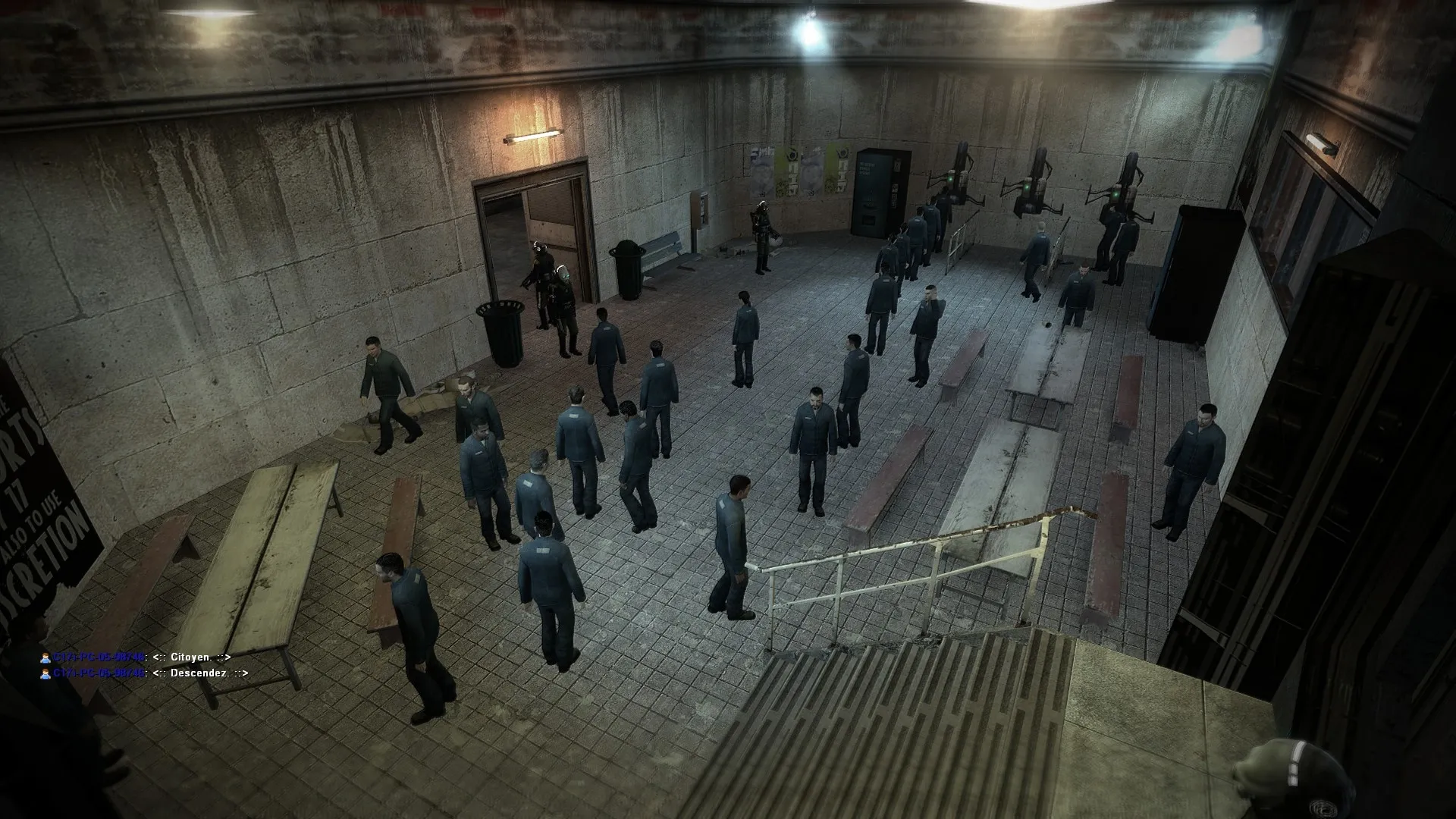Capture d'écran d'une file d'attente pour la distribution de rations (2019)