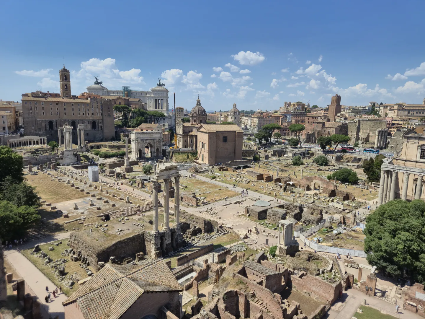 Photographie des ruines du forum romain (2026)